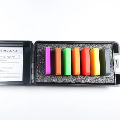 Bloco de teste de dureza de borda Bloco de teste de dureza de borracha Tipo a para Kit de durômetro de borda para medir 7 blocos de cores diferentes