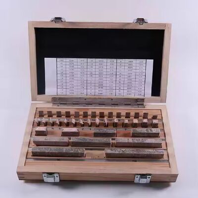 Conjunto de blocos de calibre certificados 38 Pcs Grade 0 Blocos Slip Jo 1-100mm feitos por Tmteck