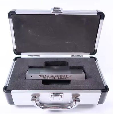 ASME Bloco de cal não tubulador T=1/2 polegada ASME TIPO 1018 Bloco de calibração de aço para onda de cisalhamento UT (1/2 polegada de espessura)