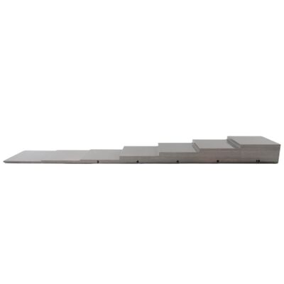Bloco de Calibração de 7 Degraus em Aço Inoxidável 304 com Espessura de 1-1,5-2-4-6-8-10 mm para Ensaio por Ultrassom