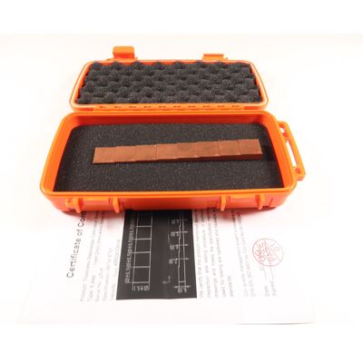 Espessura de 8 passos 1-2-3-4-5-6-7-8MM Bloco de referência de calibração de ensaio ultrasônico Liga de cobre